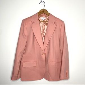 Pendleton Petite 100% Virgin Wool Pink Blazer 14